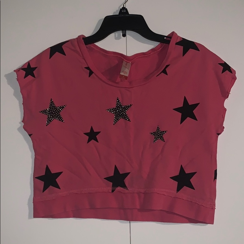 Girls designer cut off sleeve sweater